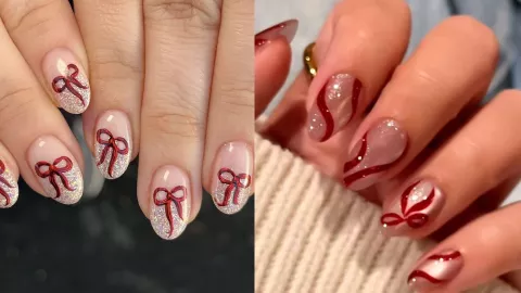 23 modelos de uñas navideñas elegantes y sencillas: puedes usarlas en cortas o largas y se ven preciosas