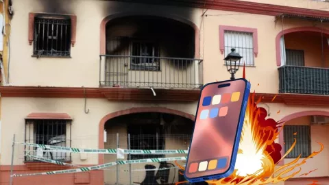 Incendio en la comunidad Guillena, en Sevilla, España