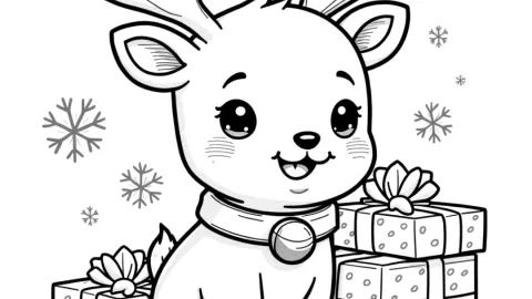 Reno navideño para emprimir