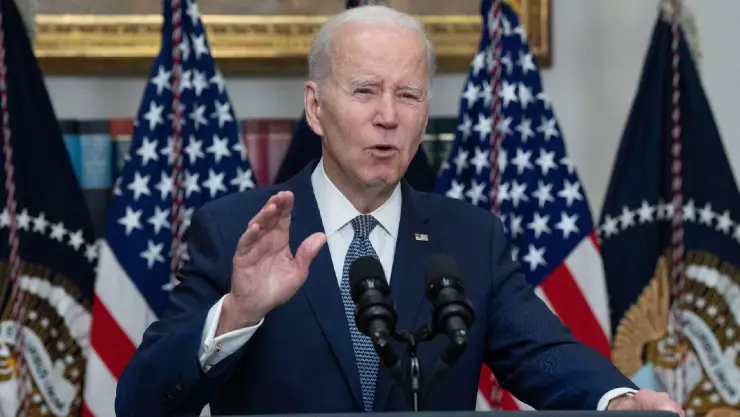 El presidente de los Estados Unidos, Joe Biden, habla en una conferencia