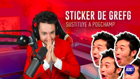 Sticker de Grefg sustituye a pogchamp por un día en twitch