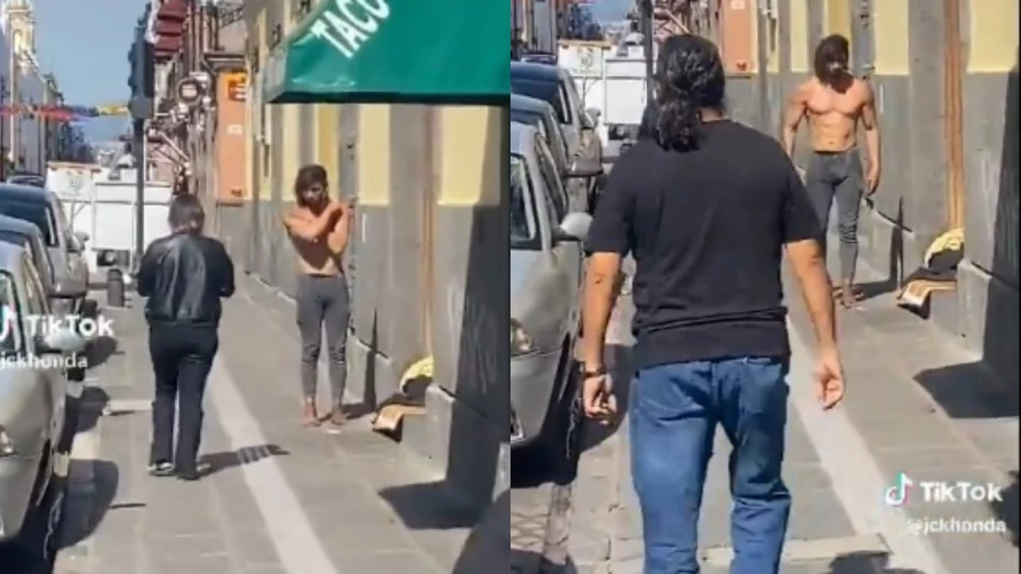 vagabundo de Puebla se viraliza en redes por su peculiar aspecto