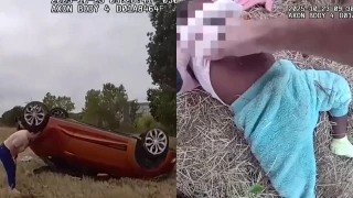 Rescate de bebé en Fort Worth, Texas, el 23 de octubre de 2025.