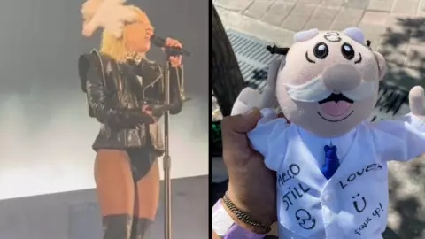 Video Con peluche del Simi golpean a Lady Gaga en concierto