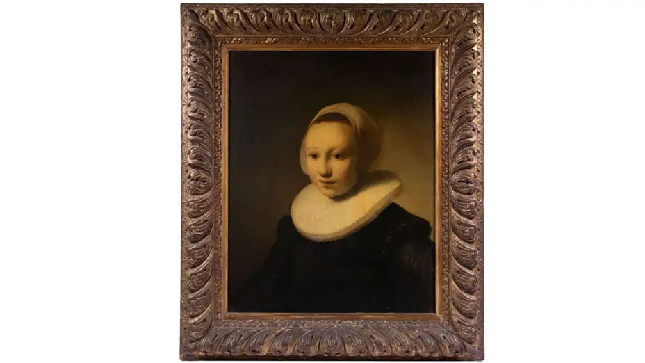 Retrato de una joven, pintura de Rembrandt.