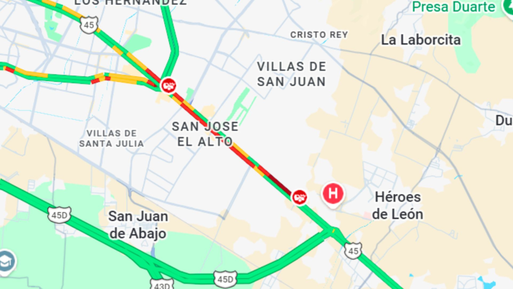 Tráfico bulevar Aeropuerto hoy 18 de mayo
