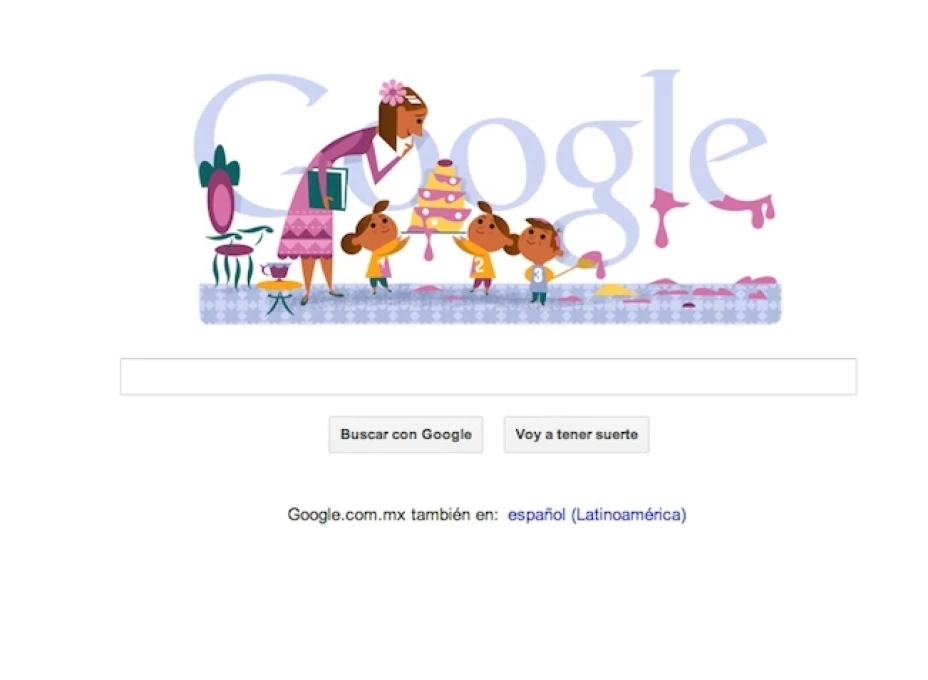 Google dedicó su “doodle” al Día de las Madres