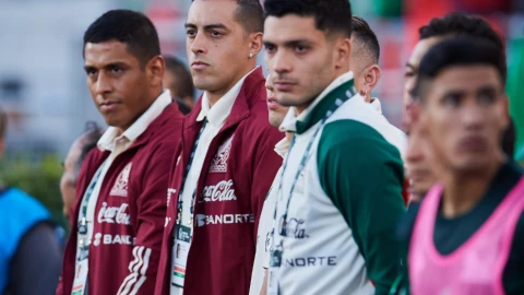 Luis Romo, Rogelio Funes Mori y Ra&uacute;l Jim&eacute;nez con la Selecci&oacute;n Mexicana