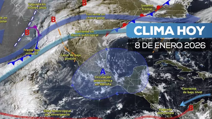 Clima en México 08 de enero 2026