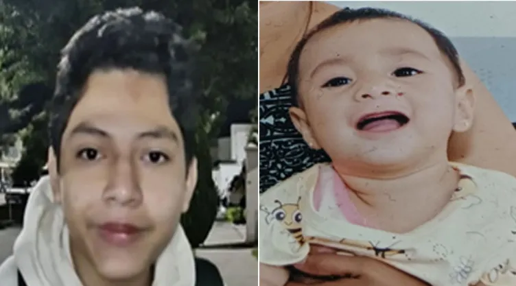 Buscan a la bebé Aitana Gutiérrez de 2 años y a Luis Eduardo Montenegro.