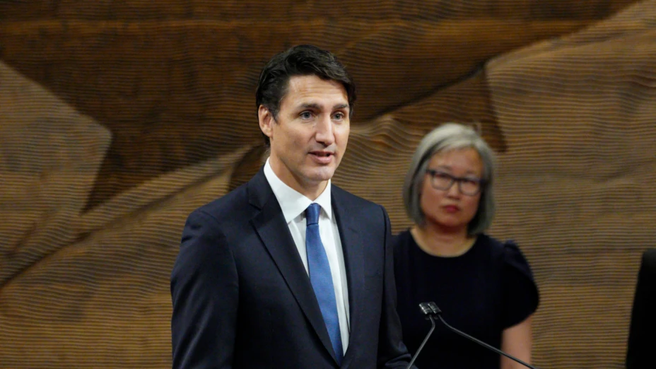 Justin Trudeau, primer ministro de Canadá durante un discurso