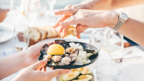 México mariscos junto al mar