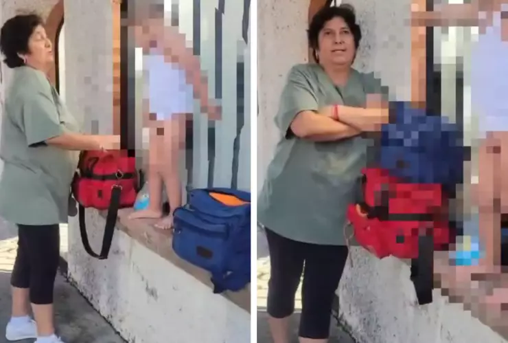 abuela agrede a su nieto