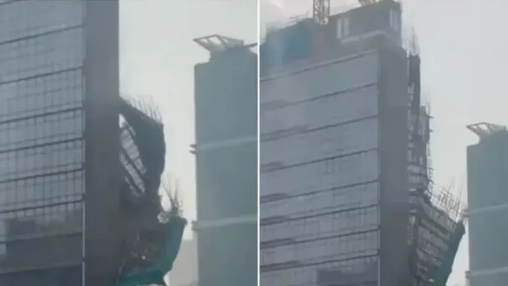 VIDEO: Captan derrumbe desde edificio tras impacto del tifón Hongxia en China