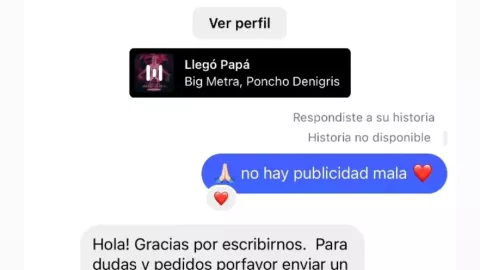 Mensaje de Poncho a pastelería