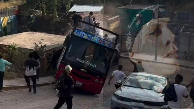 VIDEO: Santa Fe Klan sufrió aparatoso accidente en un autobús tras falla mecánica