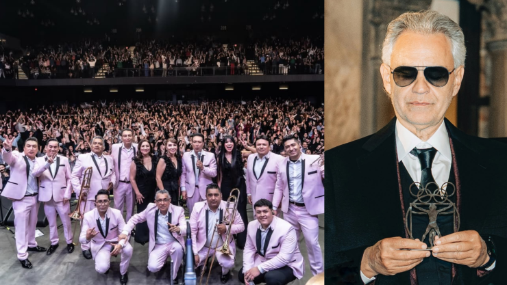 Andrea Bocelli junto a Los Ángeles Azules en el Zócalo