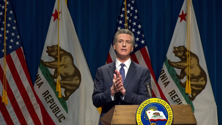 El gobernador de California, Gavin Newsom