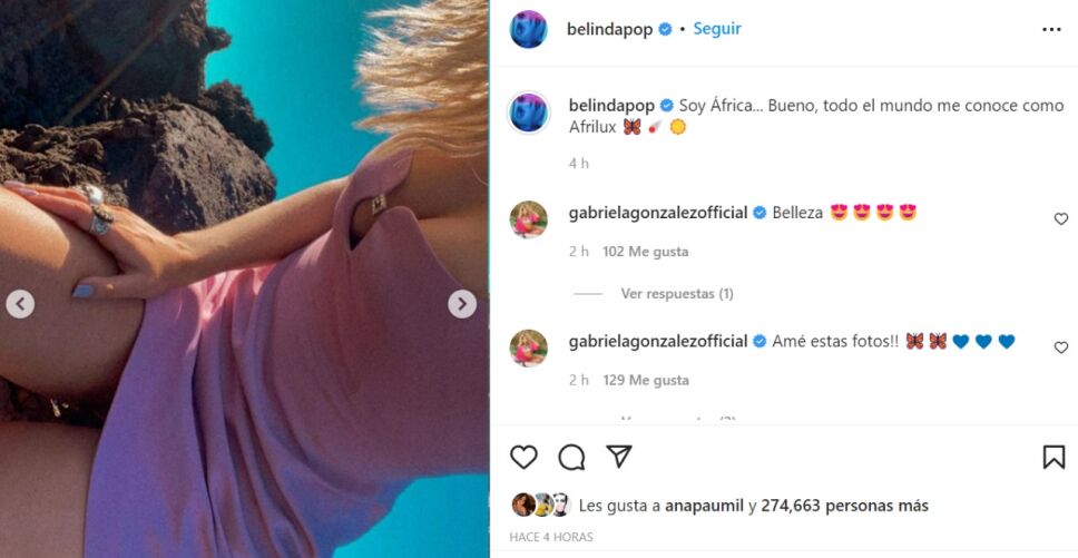 Belinda calienta las redes con sus curvas en respuesta a Nodal