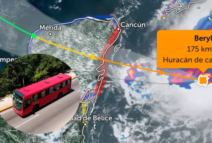 ¡Atención cancunenses! Así funcionará el transporte público hoy en Cancún por Beryl.jpg