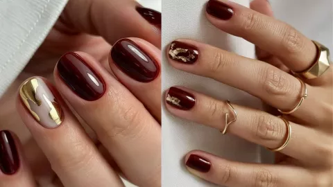 17 modelos de uñas acrílicas guindas: se verán elegantes y hermosas en cortas o largas