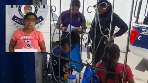 Elementos del grupo GEAVIG auxilian a menores por maltrato familiar en Cancún