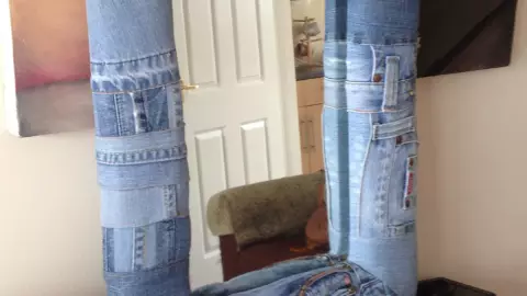 Reciclar ropa vieja decoración de pared