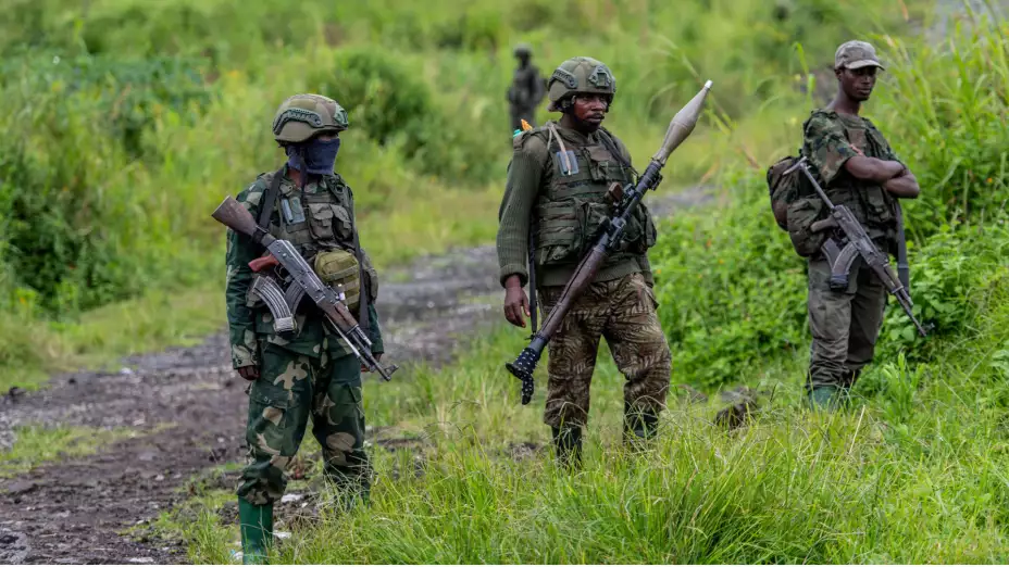 Rebeldes armados del grupo M23 en RDC.