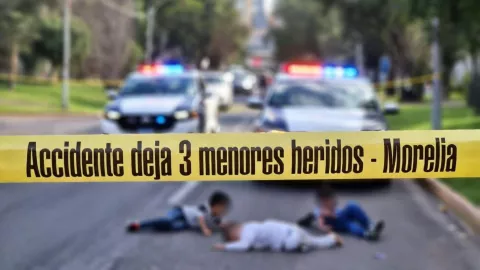 Fuerte accidente vial deja 3 menores y a una mujer lesionados, en Morelia Este es su estado de salud.jpg