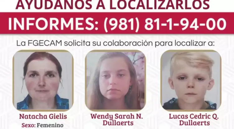 Familia belga desaparecida en Campeche.