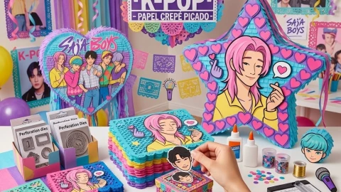 Decoración con la técnica de papel crepé picado
