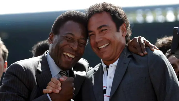 Hugo Sánchez con su amigo Pelé