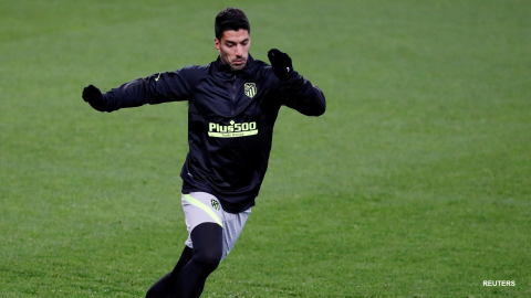 Luis Suárez en el entrenamiento