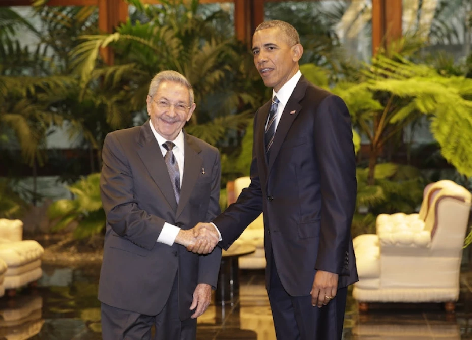 Barack obama y raul castro