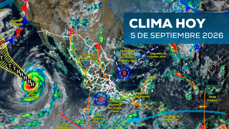 Pronóstico del clima para hoy sábado 5 de septiembre