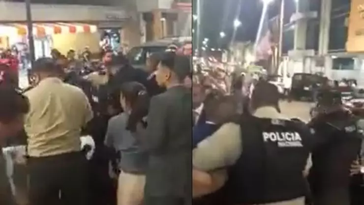 Hijos interrumpen en boda de su padre en Ecuador.
