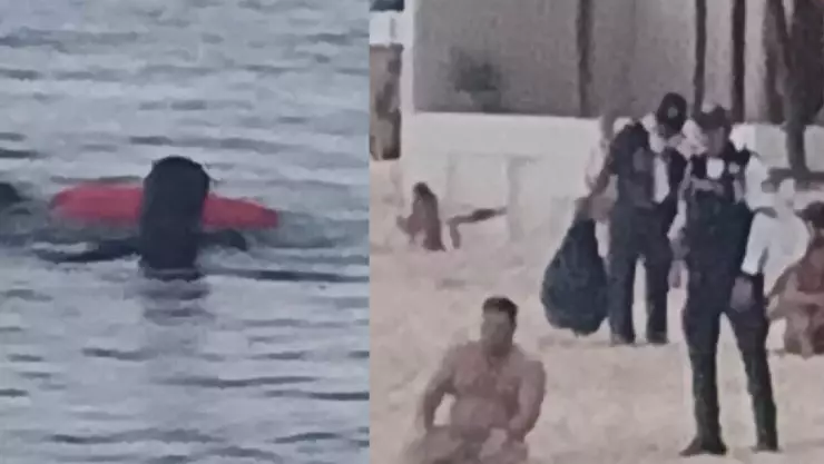 Salvan a dos hombres de casi morir ahogados en Playa del Carmen; esto se sabe
