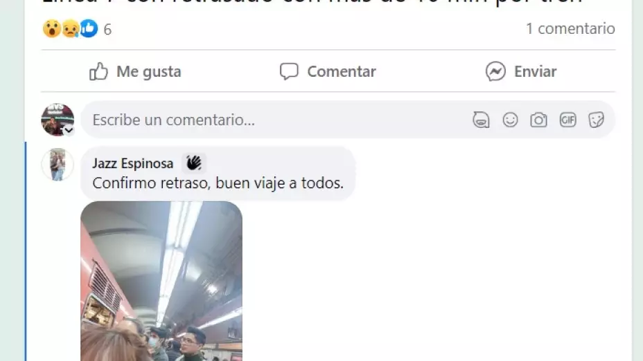 Usuarios reportan que la Línea 7 del Metro se encuentra con afluencia máxima y retrasos de al menos 10 minutos en el paso de cada tren, ambas direcciones.