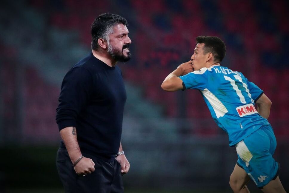 Hirving Lozano y Gennaro Gattuso