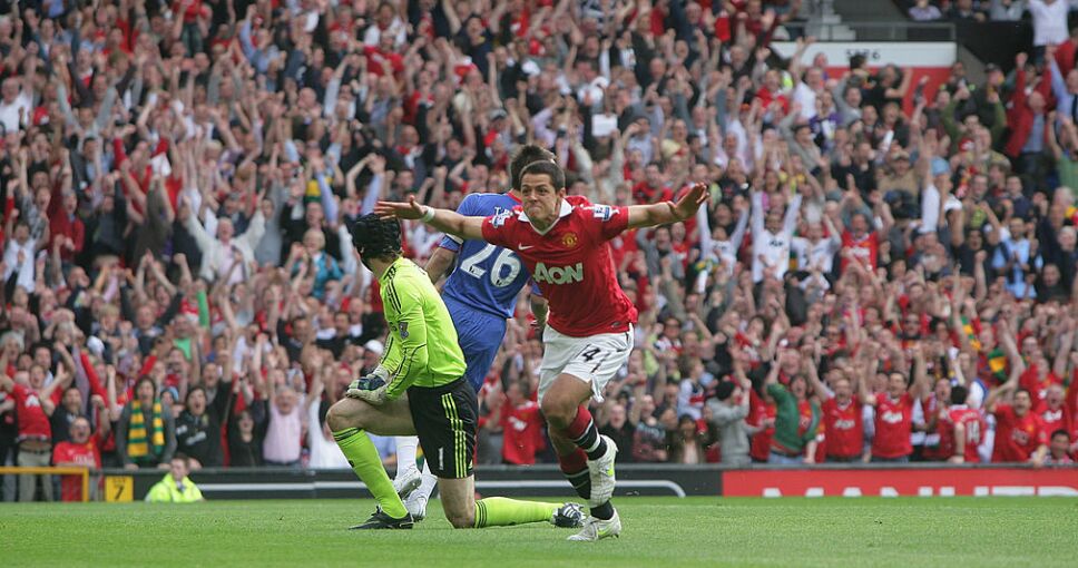 Javier Hernández triunfó en el Manchester United