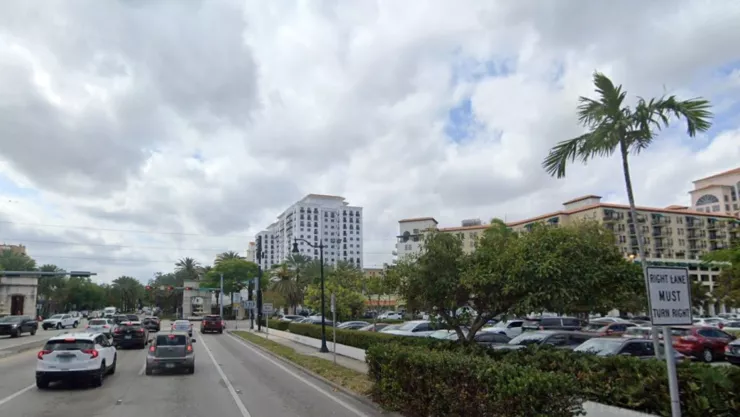 Captura de la calle Coral Way en Florida