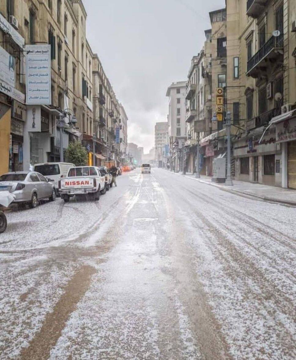 NIEVE EN ALEJANDRÍA EGIPTO