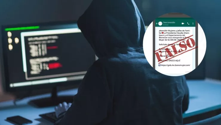 Prometen 2 mil 500 pesos y te estafan; reportan mensajes falsos sobre Bono Mujer en WhatsApp