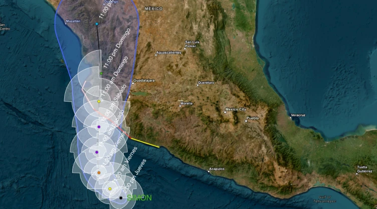 Tormenta tropical Simón en México EN VIVO