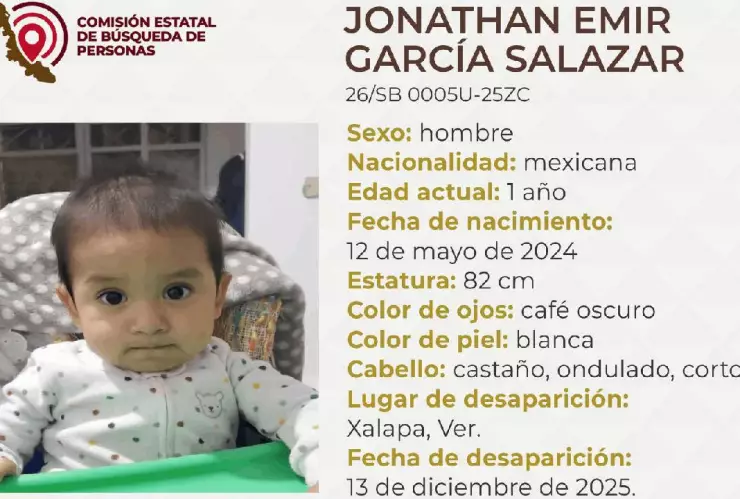Jonathan Emir García, bebé desaparecido en Veracruz ¿Qué sabemos de su desaparición?