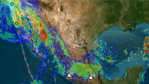 Hilary ya tocó tierra en Baja California; siguen las fuertes lluvias