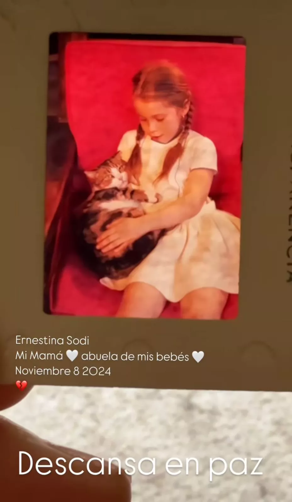 Camila Sodi confirma muerte Ernestina Sodi 08 noviembre