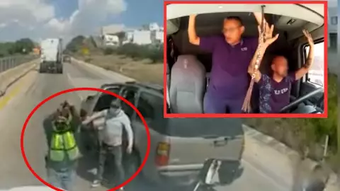 Roban tráiler a plena luz del día, en Querétaro.- 