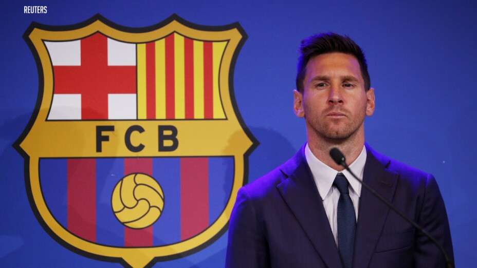 Lionel Messi se despide llorando del club Barcelona
