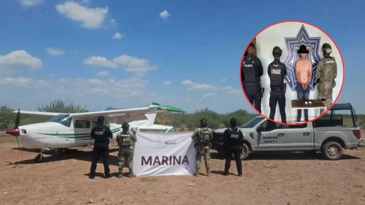 El aseguramiento de la avioneta con metanfetamina dejó un detenido en manos de las autoridades de Sonora